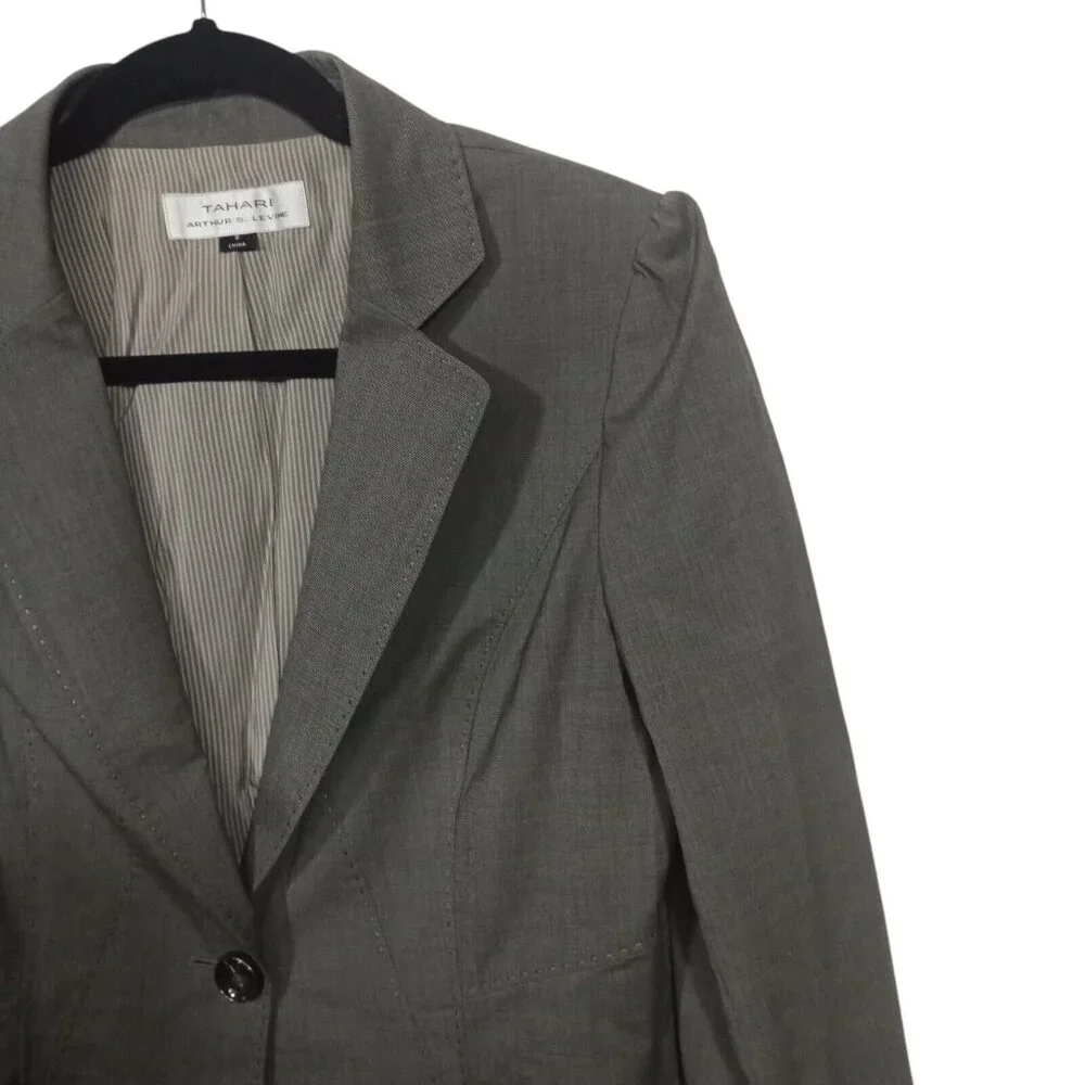 Tahari Arthur S Levine Jacket Womens 8 Old Money Blazer Classic Corp Workwear